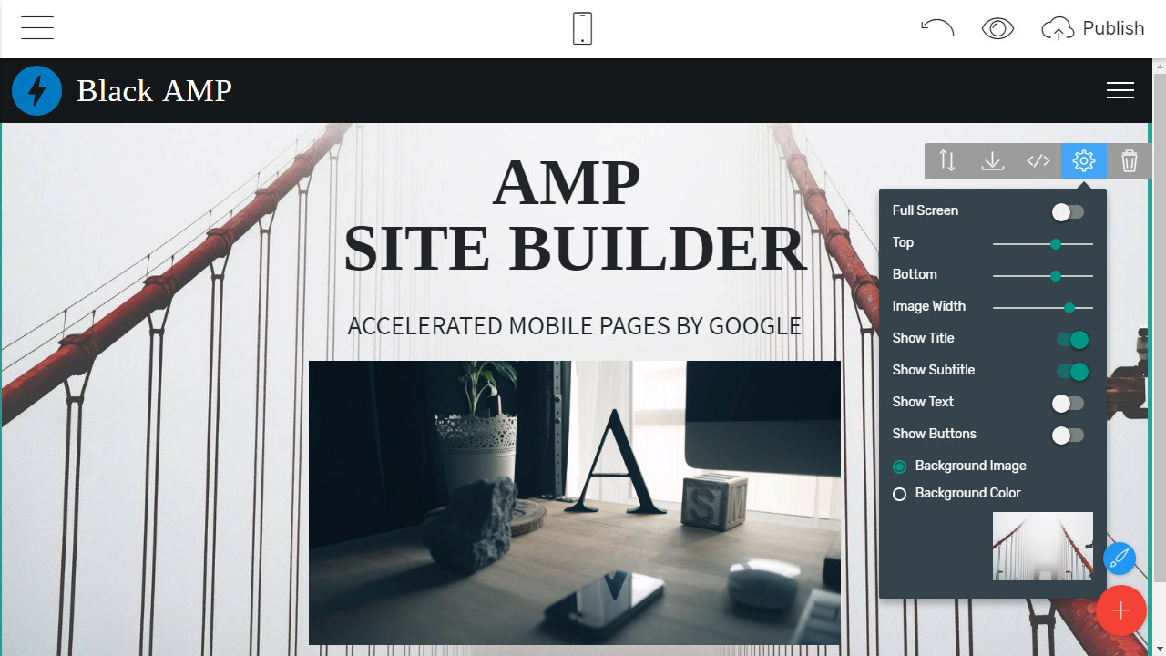 AMP Webpage Builder