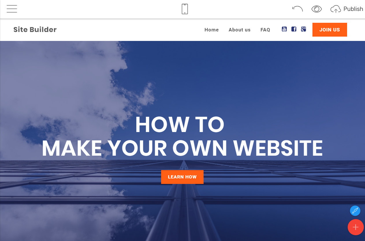 how to make a professional looking website for free